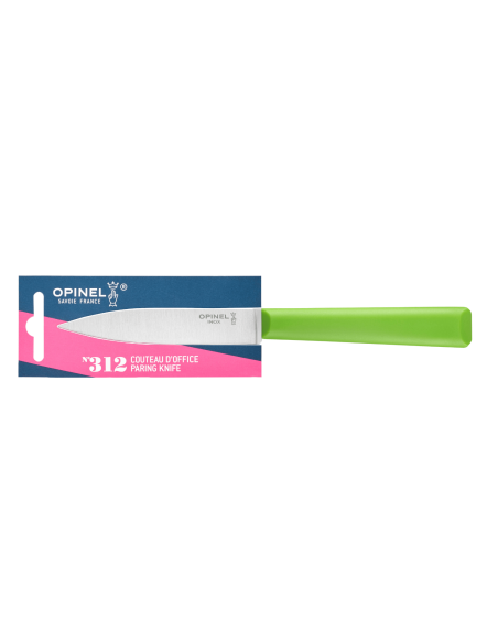Opinel Les Essentiels + n°312 schilmesje 10cm lemmet groen polymeer handvat