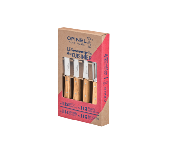 Set in scatola di 4 coltelli Opinel Les Essentiels Olivier con manico in legno d'ulivo 2
