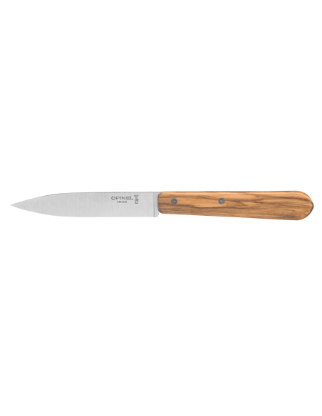 Set van 4 Opinel Les Essentiels Olivier messen met olijfhouten handvatten