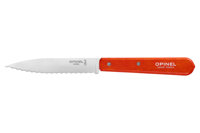 Sett med 4 Opinel Les Essentiels Primo-kniver Flerfargede håndtak i hornbjelketre