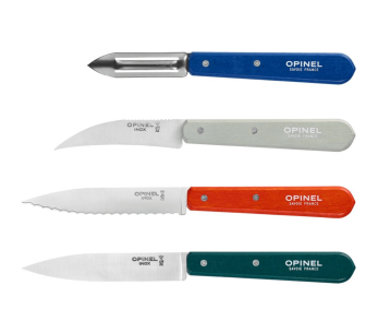 Set in scatola di 4 coltelli Opinel Les Essentiels Primo con manici in legno di carpino multicolore