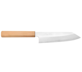 santoku veitsi kirsikanpoimija 18cm japonais artisanal Hado Ginsan