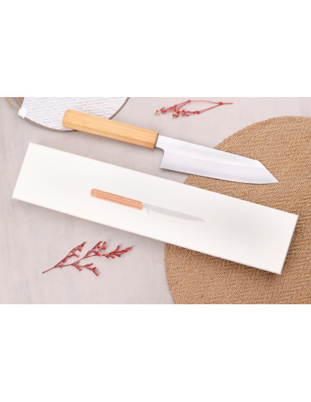 santoku-kniv kirsebærplukker 18cm japonais artisanal Hado Ginsan