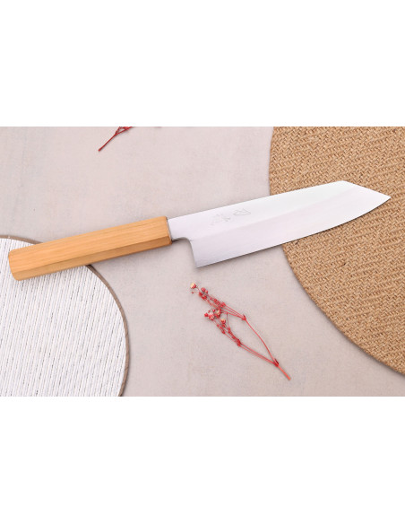 santoku-kniv körsbärsplockare 18cm japonais artisanal Hado Ginsan