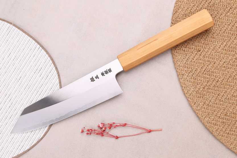 Cuchillo santoku recolector de cerezas 18cm japonais artisanal Hado Ginsan