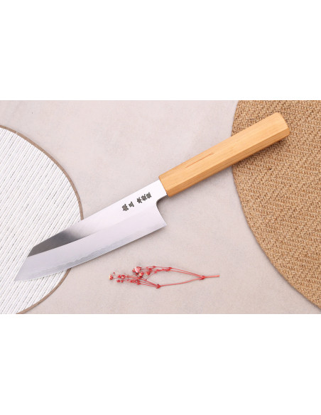 faca santoku de cerejas de 18 cm japonês artesanal Hado Ginsan