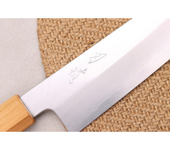 santoku veitsi kirsikanpoimija 18cm japonais artisanal Hado Ginsan 2