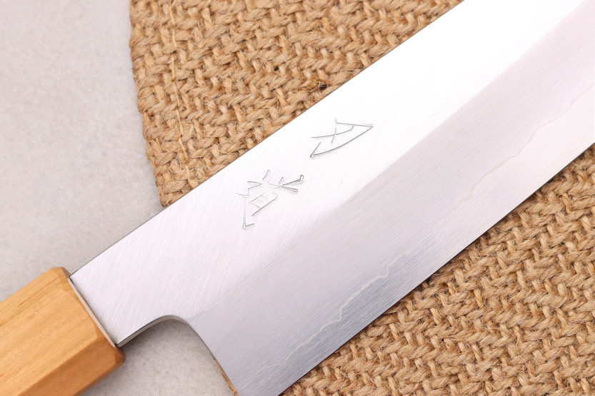faca santoku de cerejas de 18 cm japonês artesanal Hado Ginsan