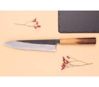 Faca de chef japonesa Hado Sumi 24cm feita à mão 2