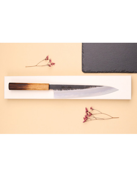 Faca de chef japonesa Hado Sumi 24cm feita à mão