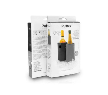 Juego de 2 enfriadores de vino Pulltex reversibles en negro y gris 2
