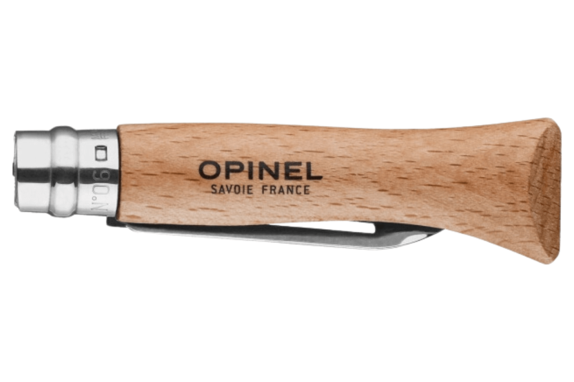 Descascador de bolso Opinel n°06 6cm lâmina cabo em faia