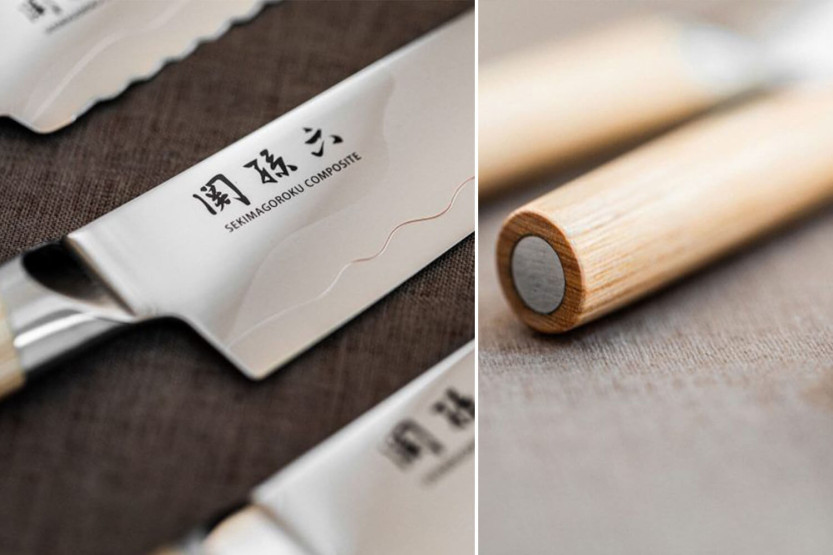 Kai Seki Magoroku Composite Santoku Knife 16.5cm blade
