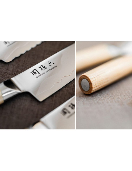 Kai Seki Magoroku Composiet Santoku Mes 16,5cm lemmet