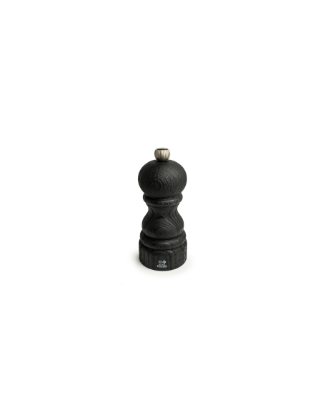 Molinillo de pimienta manual Peugeot Paris Nature Black de madera de haya recuperada negra