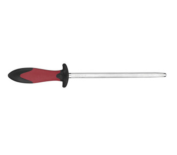 Chaira FISCHER 20cm grano estándar mango rojo y gris