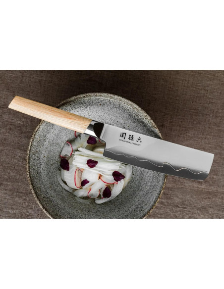 Faca composta Nakiri Kai Seki Magoroku Lâmina de 16,5 cm