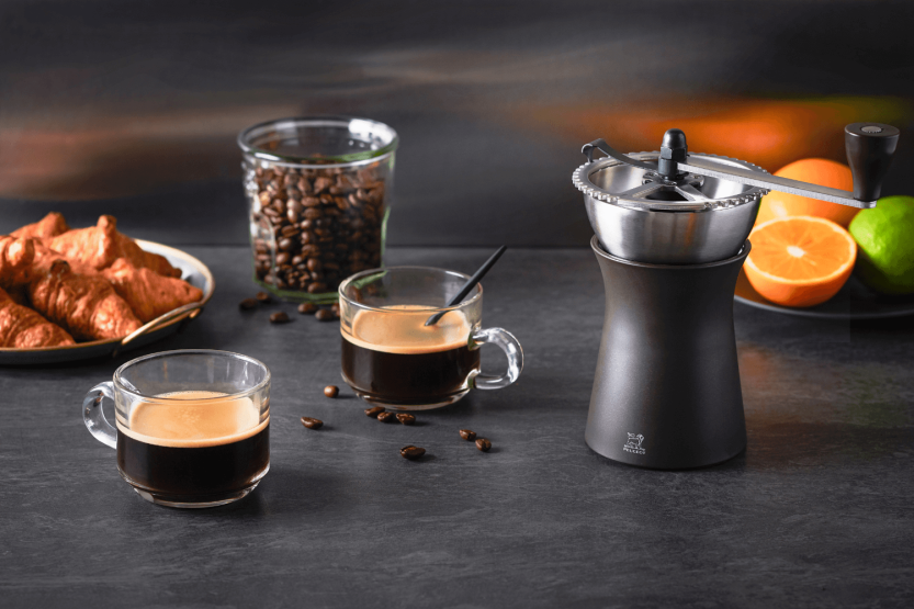 Molinillo de café manual Peugeot Kronos en acero inoxidable / polímero negro 19cm