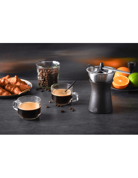 Molinillo de café manual Peugeot Kronos en acero inoxidable / polímero negro 19cm