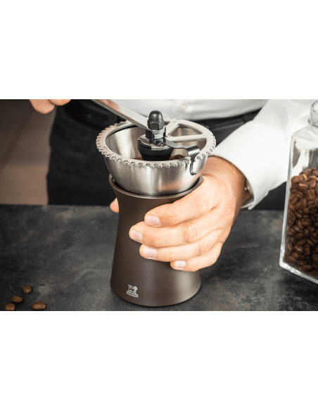 Molinillo de café manual Peugeot Kronos en acero inoxidable / polímero negro 19cm