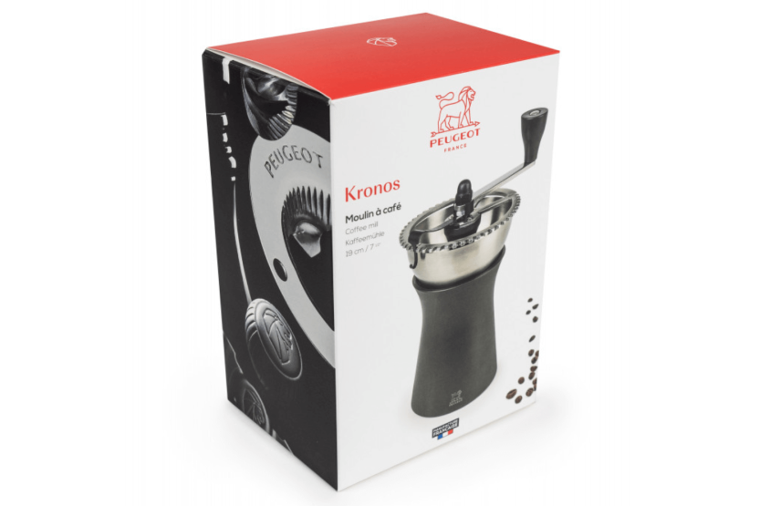 Molinillo de café manual Peugeot Kronos en acero inoxidable / polímero negro 19cm