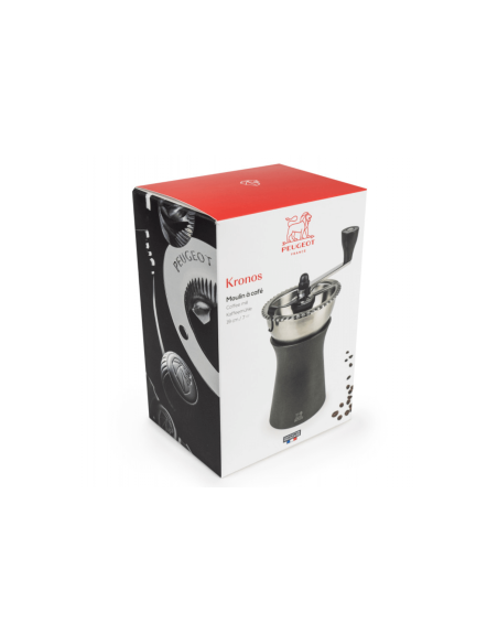 Molinillo de café manual Peugeot Kronos en acero inoxidable / polímero negro 19cm