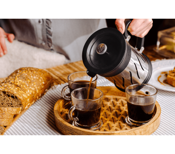 2 i 1 Peugeot Paris Press kaffekvarn och kaffebryggare med kolv i rostfritt stål / ABS 15cm 2