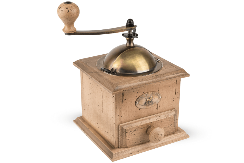 Peugeot Antieke handmatige koffiemolen in verweerd beuken 21cm