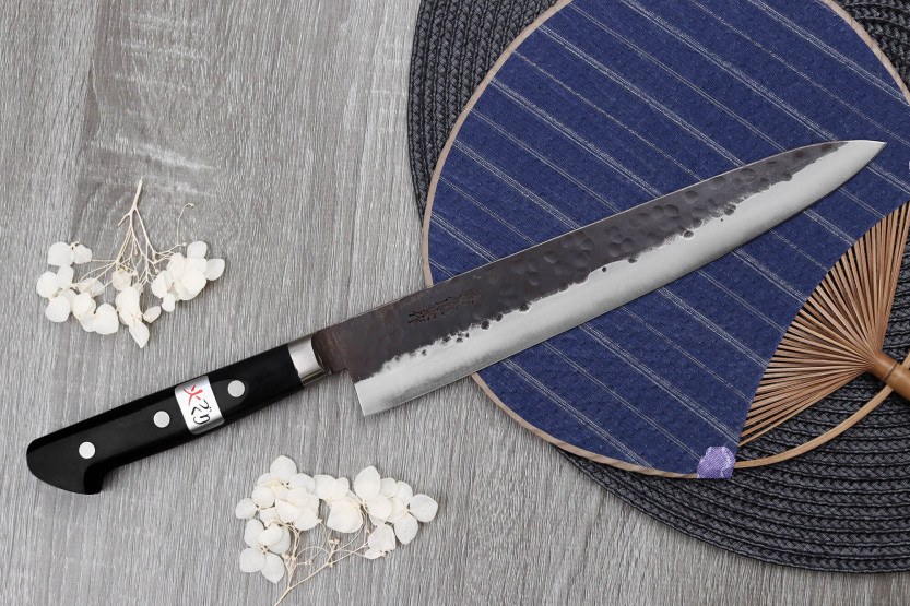 Sujihiki-Messer 24cm japanisch handgefertigt Fujiwara Denka