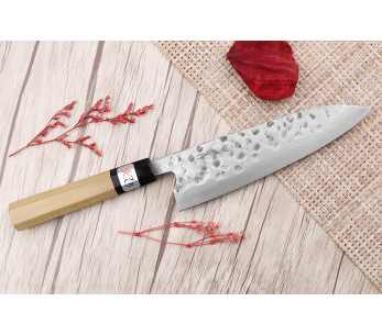 Fujiwara Maboroshi 18 cm japansk håndlaget kokkekniv med magnoliahåndtak 2