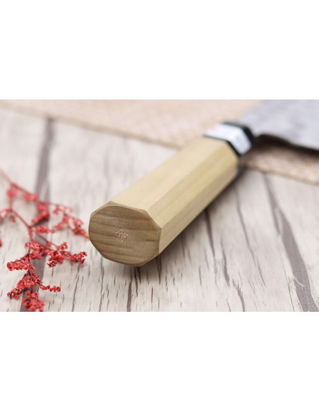 Fujiwara Maboroshi 18cm japanilainen käsintehty kokki ' s veitsi magnolia kahva