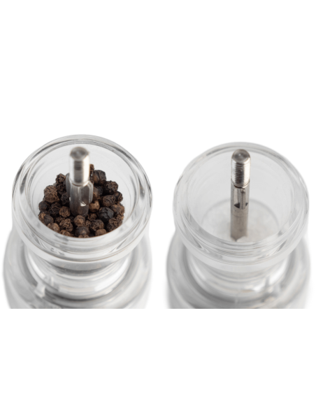 Peugeot Bistro 10 cm akryl duo-sett med manuelle pepper- og tørrsaltkverner