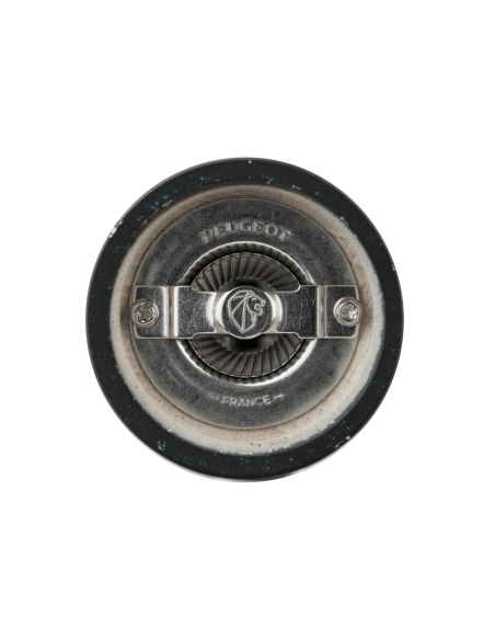 Molinillo de sal en seco manual Peugeot Bistro de madera de haya lacada en negro 10cm