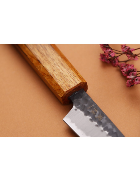 Yuzo Black AS Burnt Oak 8cm Japanese Craftsman paring knife