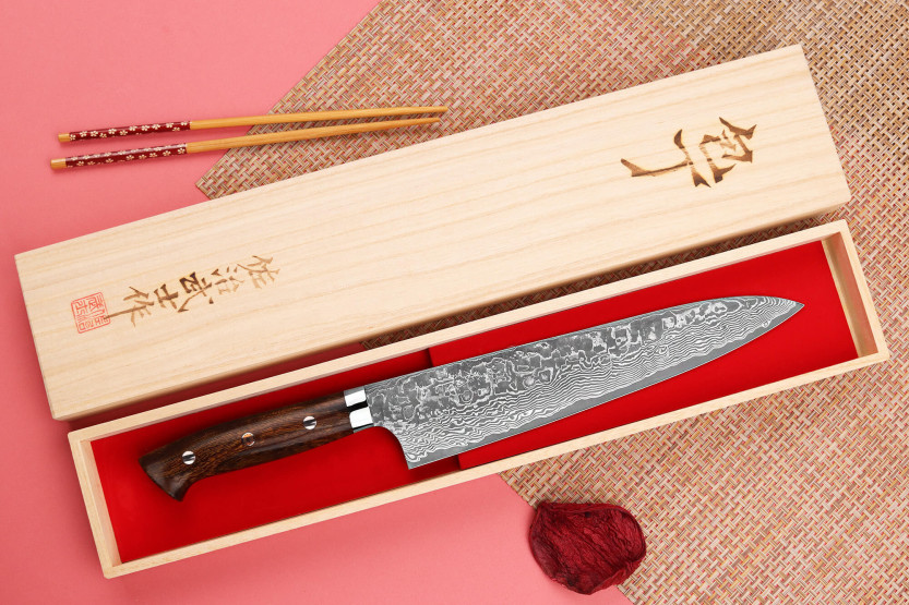 Takeshi Saji R2 Damas Mosaïque Japansk kokkekniv 24 cm