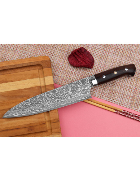 Takeshi Saji R2 Damas Mosaïque Japansk kockkniv 21cm