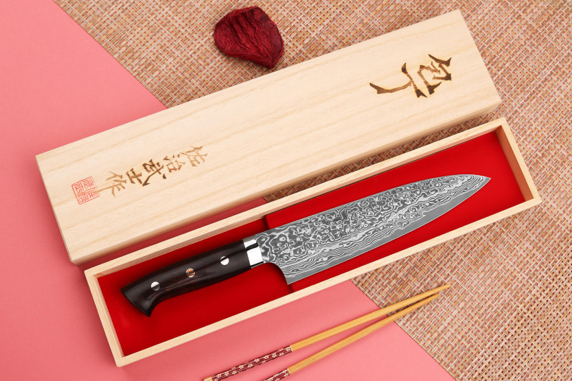 Takeshi Saji R2 Damas Mosaïque Japansk kockkniv 21cm