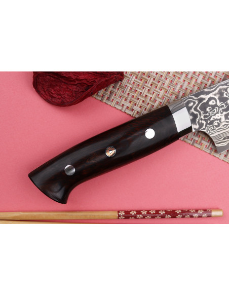 Takeshi Saji R2 Damas Mosaïque Japanese chef ' s knife 21cm