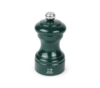 Molinillo de sal en seco manual Peugeot Bistro en madera de haya lacada verde bosque 10cm