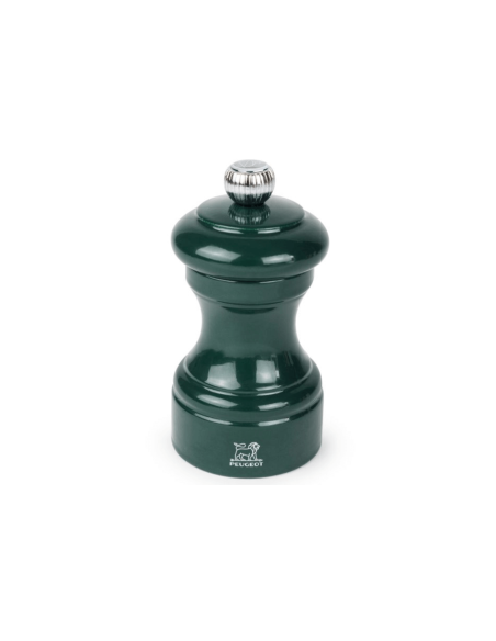 Peugeot Bistro manuelle Trockensalzmühle aus waldgrün lackiertem Buchenholz 10cm