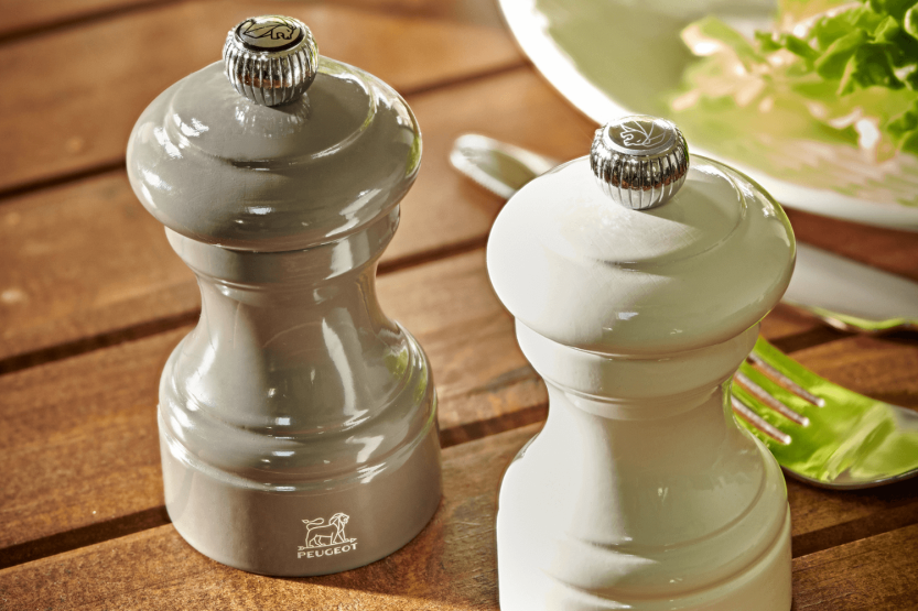 Peugeot Bistro macina sale a secco manuale in faggio laccato grigio tortora 10 cm