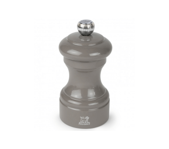 Peugeot Bistro manuell torr saltkvarn i taupe grå lackerad bokträ 10cm