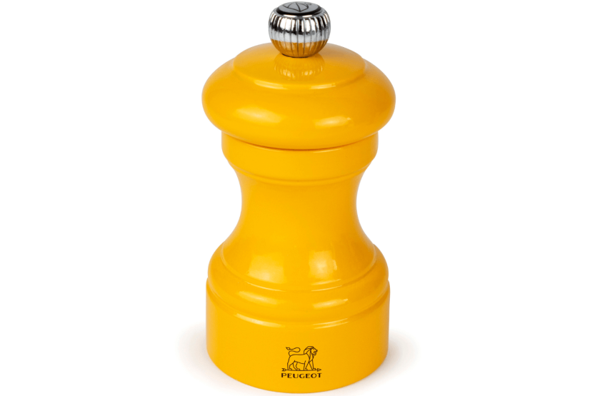 Peugeot Bistro manuelle Pfeffermühle aus safrangelb lackiertem Buchenholz 10cm