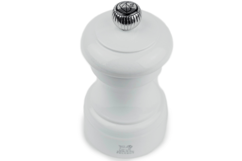 Peugeot Bistro manual peppermill in pearl grey lacquered beechwood 10cm