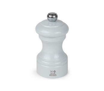 Peugeot Bistro manual peppermill in pearl grey lacquered beechwood 10cm