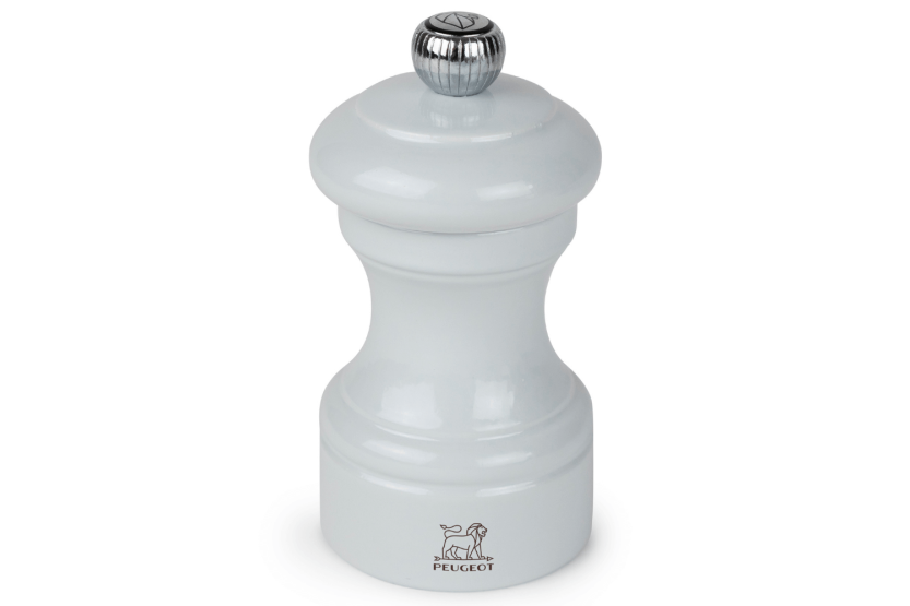 Peugeot Bistro manuelle Pfeffermühle aus perlgrau lackiertem Buchenholz 10cm