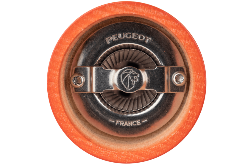 Peugeot Bistro manuell torr saltkvarn i terrakotta lackerad bokträ 10cm
