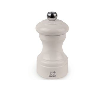 Molinillo de sal en seco manual Peugeot Bistro en madera de haya lacada marfil 10cm