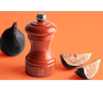 Molinillo de pimienta manual Peugeot Bistro en madera de haya lacada terracota 10cm 2