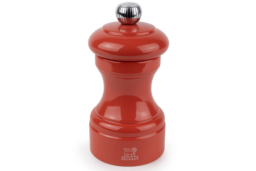 Molinillo de pimienta manual Peugeot Bistro en madera de haya lacada terracota 10cm